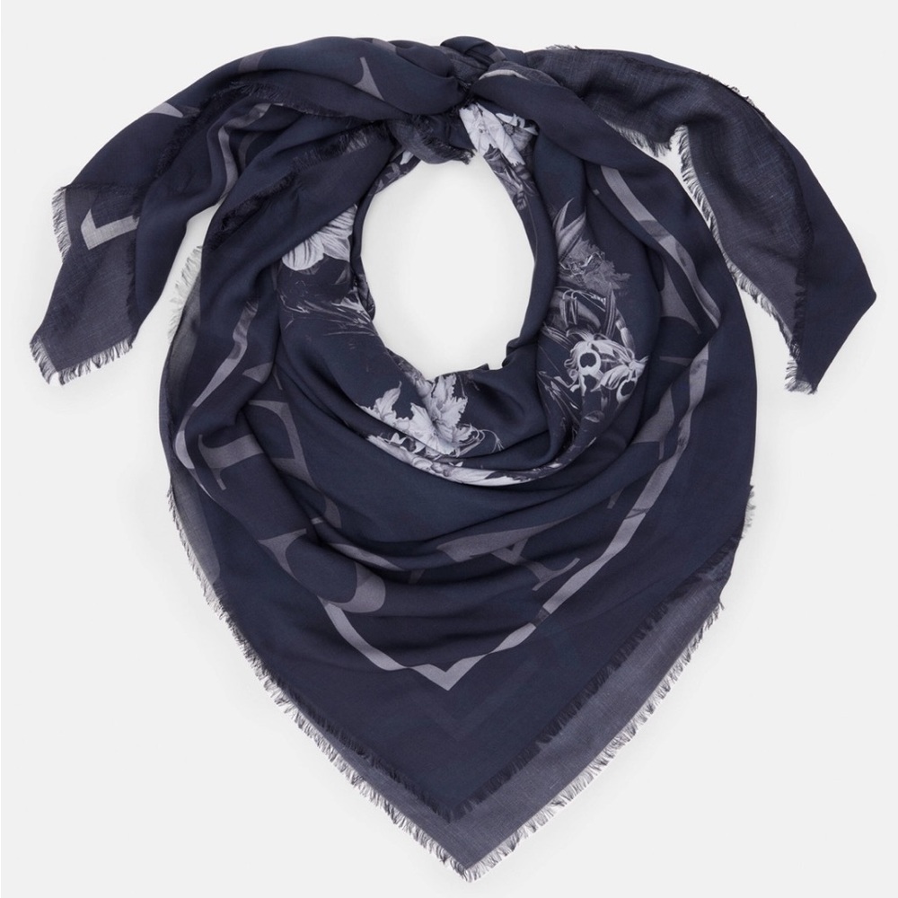 All Saints Peace Floral Print Large Square Scarf - NEW WITH TAGS